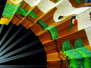 Japanese fan unfolded
